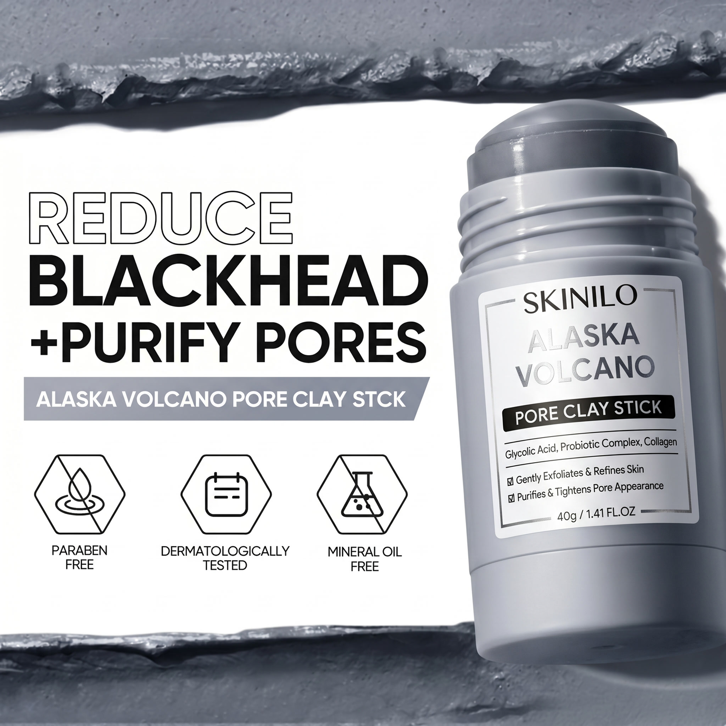 Alaska Volcano Deep Cleansing Clay Mask