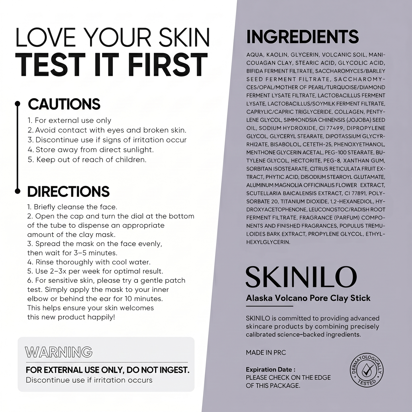 Alaska Volcano Deep Cleansing Clay Mask